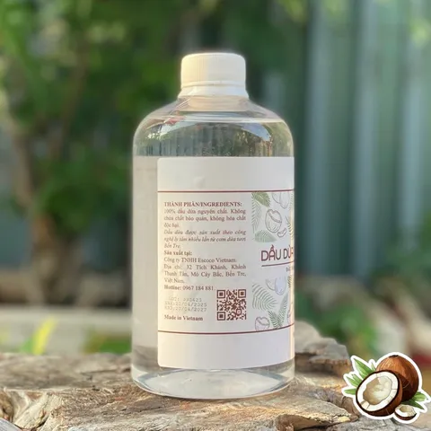 Dầu Dừa Tách Lạnh Ly Tâm Escoco - Dầu Dừa Tinh Khiết Chăm Sóc Da, Tóc & Súc Miệng - Sản Phẩm Tự Nhiên An Toàn cho Cả Gia Đình