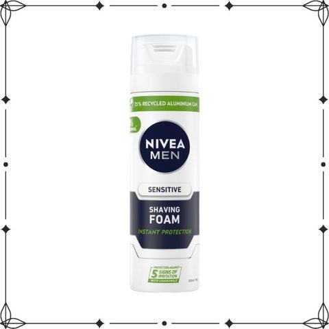 Bọt cạo râu Nivea Men Sensitive 200ml - Bọt cạo cho da nhạy cảm, làm dịu da và giúp cạo sạch râu hiệu quả.