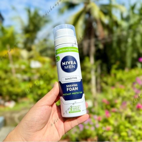 Bọt cạo râu Nivea Men Sensitive 200ml - Bọt cạo cho da nhạy cảm, làm dịu da và giúp cạo sạch râu hiệu quả.