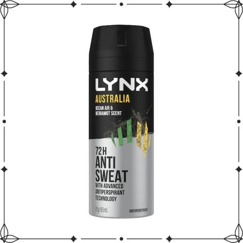 Xịt khử mùi nam Lynx Australia Ocean Air & Bergamot Scent 72h Anti Sweat 165ml - Xịt body - diihangmyuc.