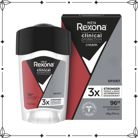 Lăn khử mùi Rexona Men Clinical Protection Sport 48g - Kiểm soát mồ hôi hiệu quả, khô thoáng suốt 96 giờ, chính hãng.