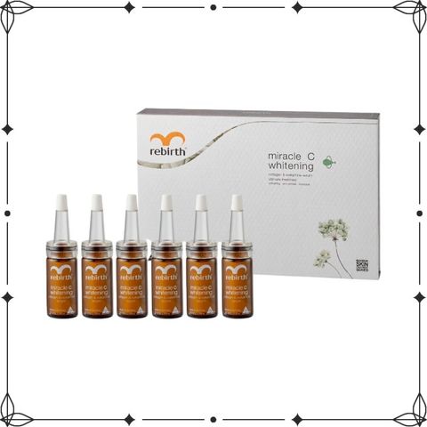 Serum Dưỡng Trắng Da Rebirth Miracle C Whitening 6x10ml - Phục Hồi Da, Tăng Độ Đàn Hồi, Làm Mờ Vết Nám, Tàn Nhang