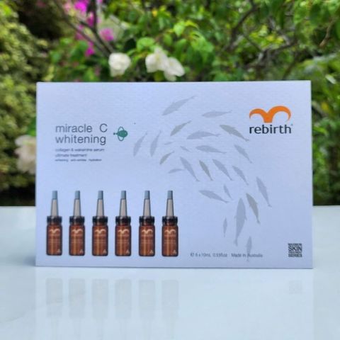 Serum Dưỡng Trắng Da Rebirth Miracle C Whitening 6x10ml - Phục Hồi Da, Tăng Độ Đàn Hồi, Làm Mờ Vết Nám, Tàn Nhang