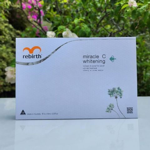 Serum Dưỡng Trắng Da Rebirth Miracle C Whitening 6x10ml - Phục Hồi Da, Tăng Độ Đàn Hồi, Làm Mờ Vết Nám, Tàn Nhang