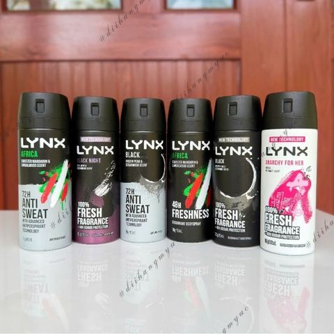 Xịt Khử Mùi LYNX 165ml - Xịt Body Hương Thơm Tươi Mát, Chăm Sóc Da Cơ Thể, Hàng Nội Địa Thái Lan