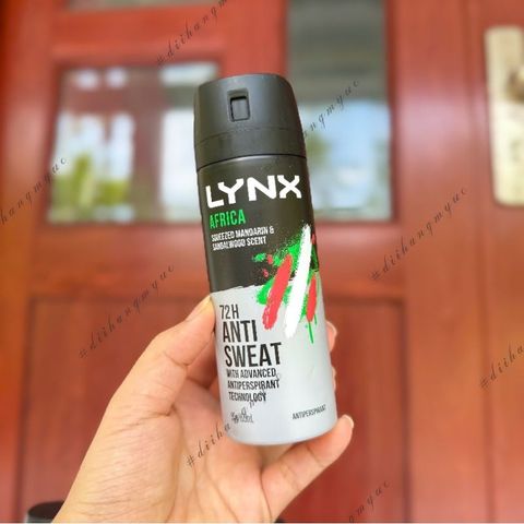 Xịt Khử Mùi LYNX 165ml - Xịt Body Hương Thơm Tươi Mát, Chăm Sóc Da Cơ Thể, Hàng Nội Địa Thái Lan