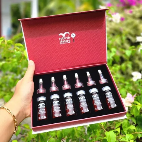Serum Tế Bào Gốc Nhau Thai Cừu và Nọc Ong Rebirth Cellular B Plavenom 6x10ml - Dưỡng Ẩm, Giảm Nếp Nhăn, Tăng Cường Độ Săn Chắc Da