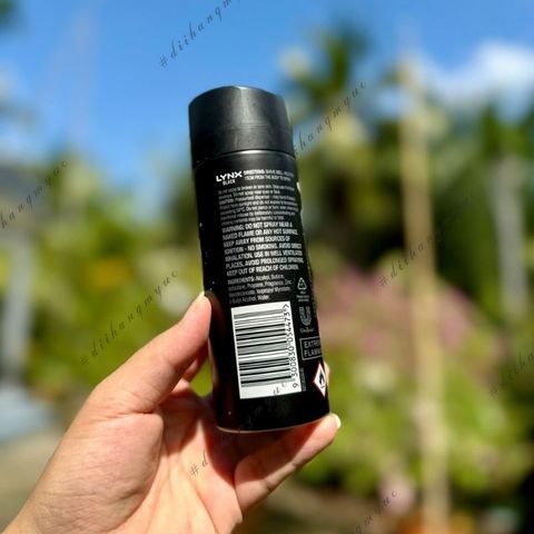 Xịt khử mùi cho nam LYNX Black Frozen Pear & Cedarwood Scent 100% Fresh 165ml - diihangmyuc.