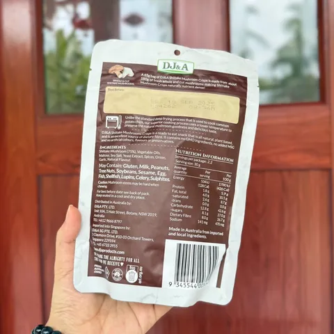 Nấm hương sấy giòn DJ&A Shiitake Mushroom Crisps 65g - diihangmyuc.