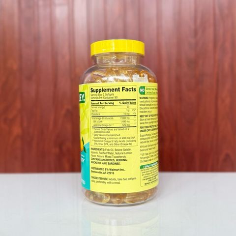 Dầu cá hương chanh Spring Valley Omega3 2000mg 180 viên - diihangmyuc.