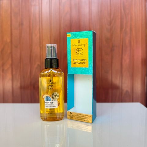 Dầu Dưỡng Tóc Schwarzkopf Extra Care Restoring Argan Oil 100ml - Giảm Gãy Rụng, Bảo Vệ Tóc Trước Nhiệt, Dưỡng Ẩm Tự Nhiên