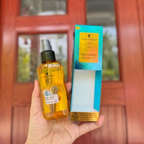 Dầu Dưỡng Tóc Schwarzkopf Extra Care Restoring Argan Oil 100ml - Giảm Gãy Rụng, Bảo Vệ Tóc Trước Nhiệt, Dưỡng Ẩm Tự Nhiên