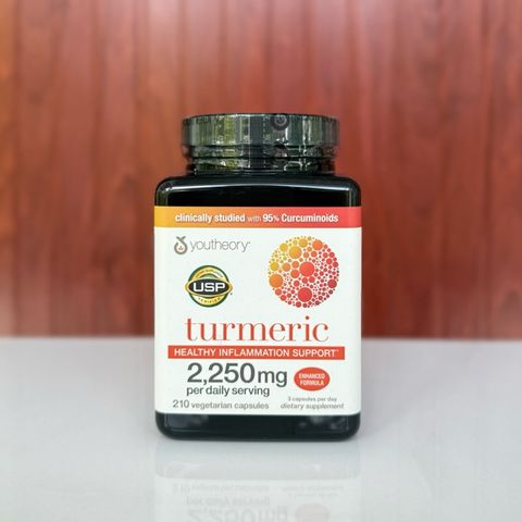 Viên tinh chất nghệ Youtheory Turmeric 2.250mg lọ 210 viên hàng Mỹ.