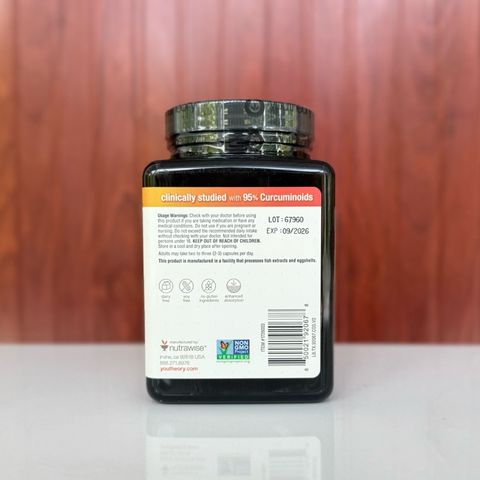 Viên tinh chất nghệ Youtheory Turmeric 2.250mg lọ 210 viên hàng Mỹ.