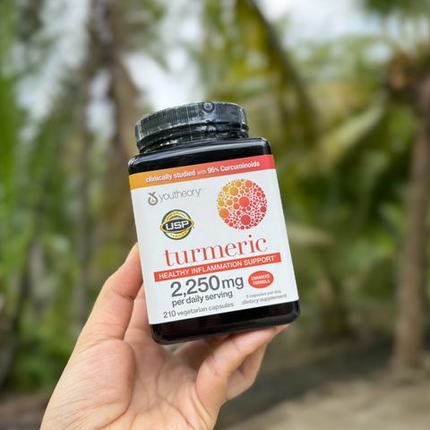 Viên tinh chất nghệ Youtheory Turmeric 2.250mg lọ 210 viên hàng Mỹ.