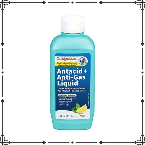 Walgreens Antacid + Anti-gas Liquid Maximum Strength Classic Flavor hàng Mỹ 355ml - Diihangmyuc.