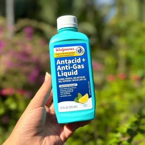 Walgreens Antacid + Anti-gas Liquid Maximum Strength Classic Flavor hàng Mỹ 355ml - Diihangmyuc.