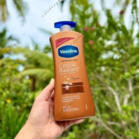 Sữa Dưỡng Thể Trắng Da Vaseline CoCoa Radiant 725ml - Dưỡng Ẩm Chăm Sóc Da Với Bơ Ca Cao Tự Nhiên