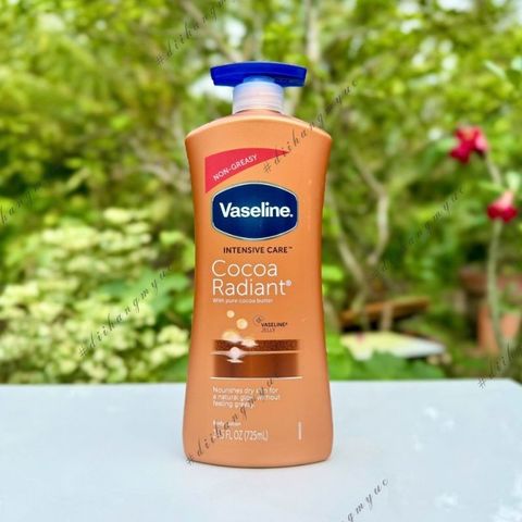 Sữa Dưỡng Thể Trắng Da Vaseline CoCoa Radiant 725ml - Dưỡng Ẩm Chăm Sóc Da Với Bơ Ca Cao Tự Nhiên