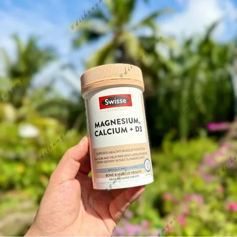Swisse Ultiboost Magnesium Calcium + Vitamin D3 120 Tablets - Viên Uống Bổ Sung Magie, Canxi + Vitamin D3 - DiiHangMyUc.