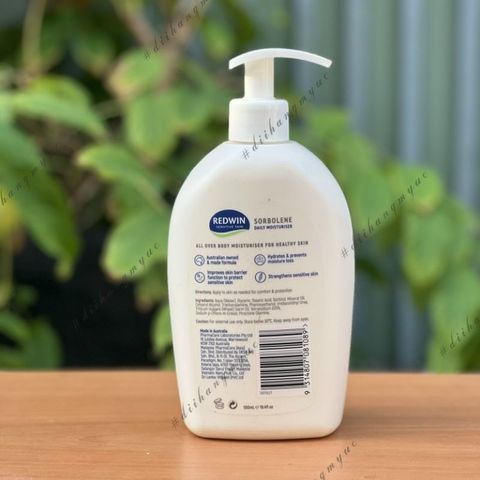 Kem Dưỡng Ẩm Redwin Vitamin E Sorbolene Moisturiser 1.1L - Giữ ẩm, phục hồi da, an toàn cho da nhạy cảm, không màu, không mùi.