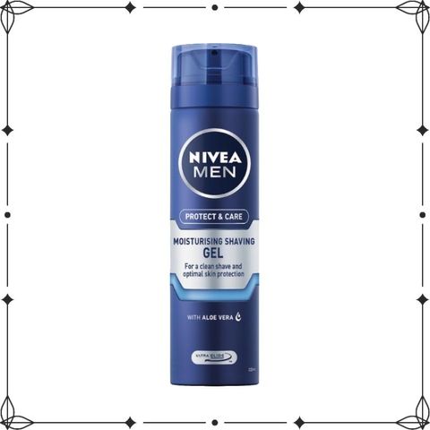 Gel cạo râu Nivea Men Protect & Care 200ml - Dưỡng ẩm với lô hội, bảo vệ da khi cạo râu, không khô, mềm mại và mượt mà.