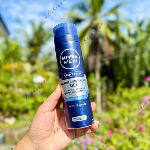 Gel cạo râu Nivea Men Protect & Care 200ml - Dưỡng ẩm với lô hội, bảo vệ da khi cạo râu, không khô, mềm mại và mượt mà.