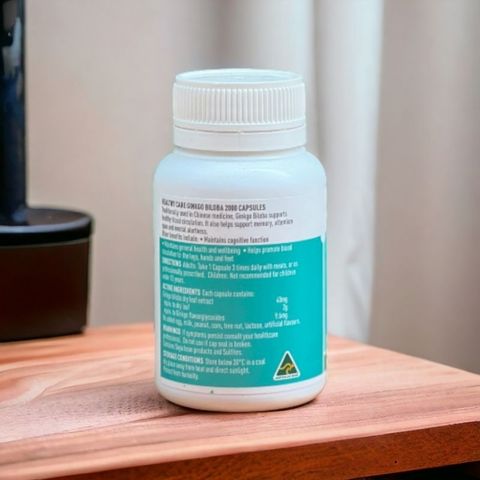 Healthy Care Ginkgo Biloba 2000mg 100 viên - Viên Uống Hỗ Trợ Tuần Hoàn Máu Não - DiiHangMyUc.