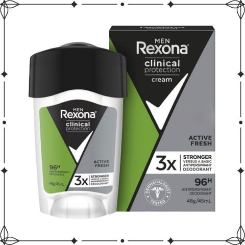 Lăn Khử Mùi Nam Rexona Men Clinical Protection 3X 48g - Ngăn Mồ Hôi, Tươi Mát Suốt Ngày, Bảo Vệ Hiệu Quả