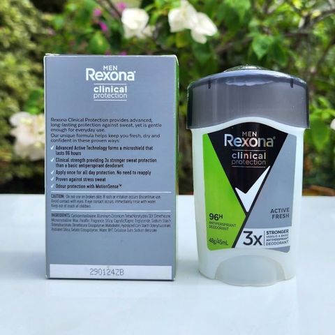 Lăn Khử Mùi Nam Rexona Men Clinical Protection 3X 48g - Ngăn Mồ Hôi, Tươi Mát Suốt Ngày, Bảo Vệ Hiệu Quả
