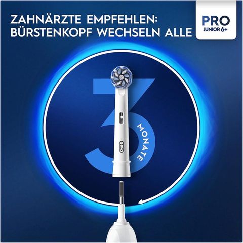 Bàn Chải Đánh Răng Điện Oral-B Pro Junior Frozen 6y+ với Công Nghệ Đầu Bàn Chải Siêu Mềm và 2 Đầu Thay Thế cho Trẻ Em