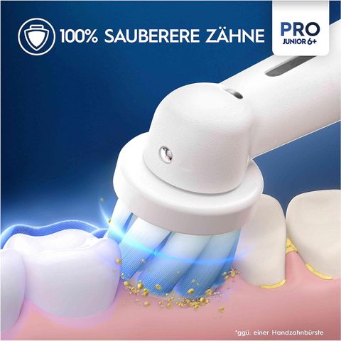 Bàn Chải Đánh Răng Điện Oral-B Pro Junior Frozen 6y+ với Công Nghệ Đầu Bàn Chải Siêu Mềm và 2 Đầu Thay Thế cho Trẻ Em