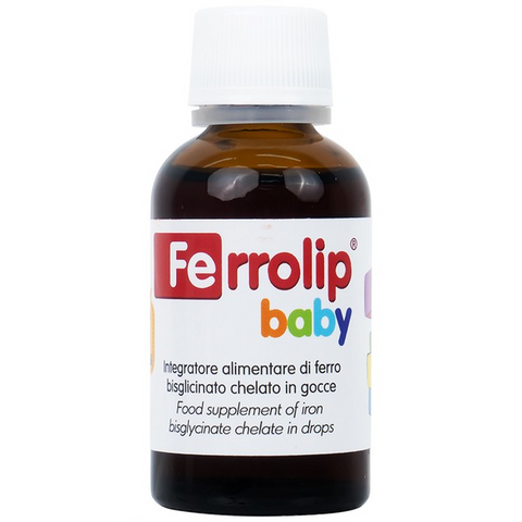 Sắt Nước Ferrolip Baby 30ml - Bổ Sung Sắt Dạng Nhỏ Giọt Cho Trẻ Sơ Sinh, Hấp Thu Tốt, Dễ Uống, Không Gây Táo Bón