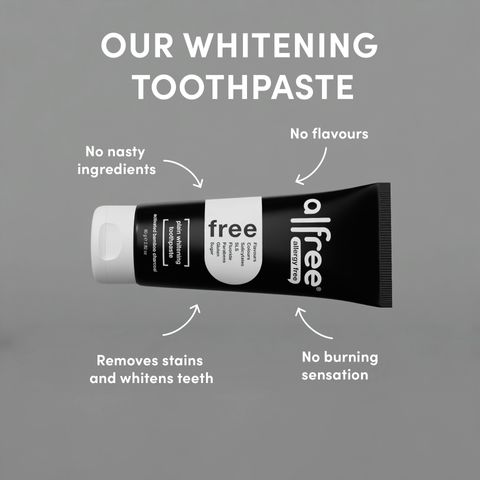 Kem đánh răng Alfree Plain Whitening Charcoal 23g - Sản phẩm làm trắng tự nhiên, an toàn cho người nhạy cảm với hóa chất