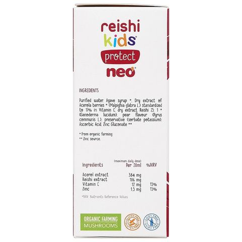 Siro Reishi Kids Protect - Hỗ trợ sức đề kháng và hô hấp cho bé, giảm ho và sổ mũi, vị ngọt dễ uống, đảm bảo sức khỏe mỗi ngày