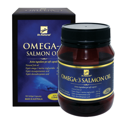 Viên Uống Omega-3 Dầu Cá Hồi Úc - Bổ Não, Tăng Cường Thị Lực, Tốt Cho Tim Mạch Và Xương Khớp - 180 Viên Nhỏ Gọn