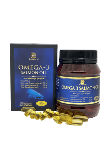 Viên Uống Omega-3 Dầu Cá Hồi Úc - Bổ Não, Tăng Cường Thị Lực, Tốt Cho Tim Mạch Và Xương Khớp - 180 Viên Nhỏ Gọn