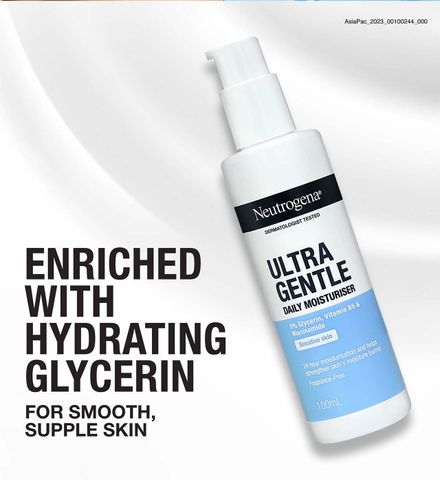Kem Dưỡng Da Nhạy Cảm Neutrogena Ultra Gentle Daily Moisturiser 100ml - Cấp ẩm và làm dịu da hiệu quả, sản phẩm chăm sóc da mặt cho da nhạy cảm.