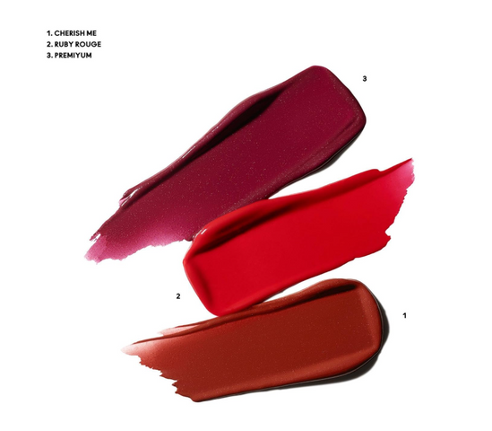 Set 3 Cây Son Mini MAC Cherish Me/Premium/Ruby Rouge - Bộ Son Dưỡng Môi Sang Trọng, Đa Dạng Màu Sắc, Tiện Lợi Mang Theo