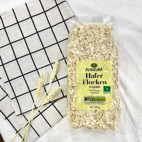 Yến Mạch Cán Vỡ Hafer Flocken 500g - Ngũ Cốc Bổ Dưỡng Từ Mỹ, Giàu Chất Xơ và Protein, Lý Tưởng Cho Bữa Sáng Hoặc Bữa Phụ