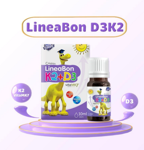 Vitamin K2D3 LineaBon Nhập Khẩu Chính Ngạch - Hỗ Trợ Phát Triển Xương Răng cho Bé, Dạng Nhỏ Giọt Dễ Dùng, Không Mùi Vị
