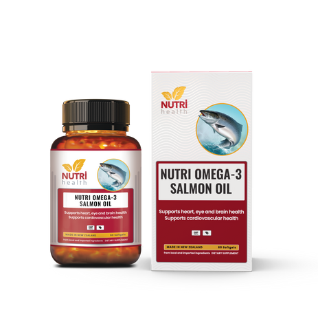 Viên Dầu Cá Hồi New Zealand - Nutri Omega 3 Salmon Oil 60 Viên