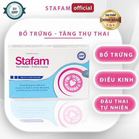 Stafam - Viên uống cải thiện trứng, tăng tỉ lệ đậu thai ở nữ giới