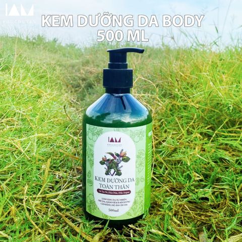 Kem Dưỡng Trắng Da Toàn Thân Từ Tinh Chất Tía Tô & Dầu Argan - Giảm Mụn Viêm, Cung Cấp Độ Ẩm 500ml