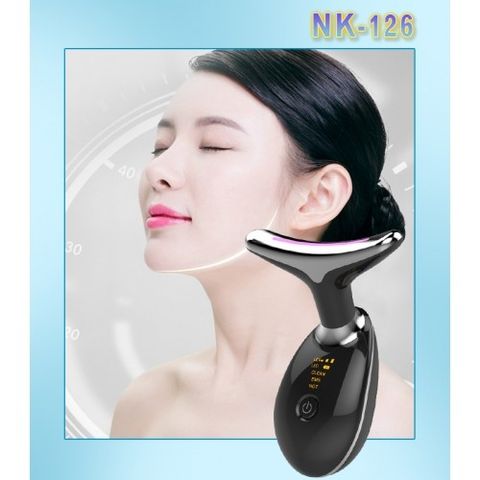 Máy massage nâng cơ mặt Nikio NK-126 - Công nghệ điện di EMS, rung nóng và ánh sáng IPL