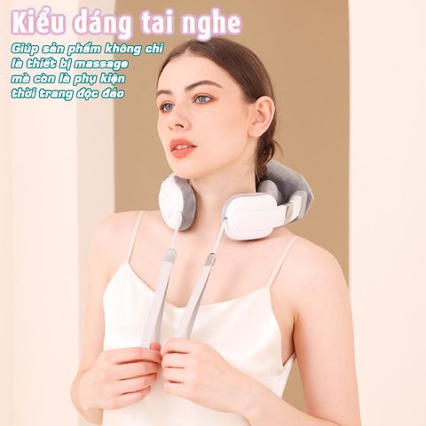 Máy massage cổ vai gáy pin sạc ST-321 - Công nghệ xoa bóp kết hợp chườm nóng