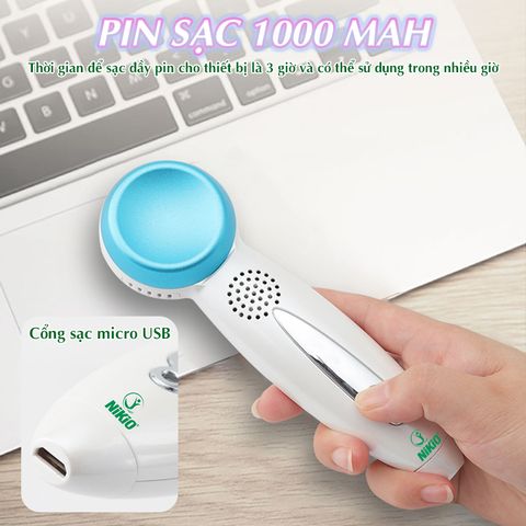 Máy Massage Mặt Nóng Lạnh Nikio NK-127 - Thiết Bị Chăm Sóc Da Tươi Trẻ, Xoá Nếp Nhăn, Giảm Thâm Quầng Mắt