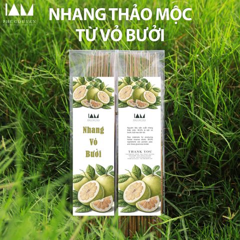 Nhang vỏ quýt, vỏ bưởi, nhang bồ kết. Không mùn cưa. Không hương liệu. Dài 30 cm - 40 cm 270435
