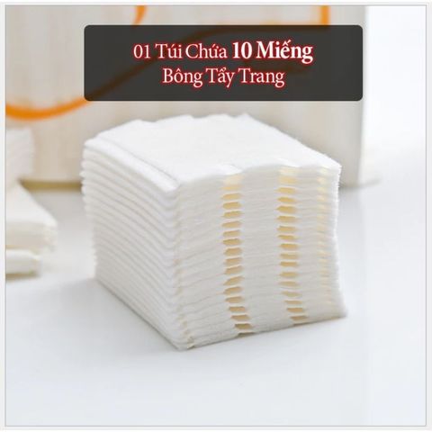 Bông Tẩy Trang Lameila 10 Miếng BTT222 - Set Dùng Thử Mềm Mịn Cho Cân Bằng Da và Tẩy Trang Hiệu Quả