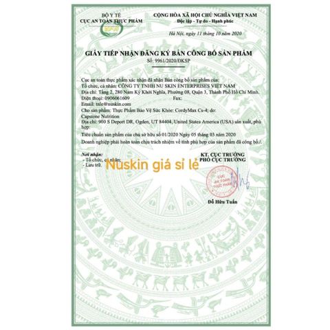Thực Phẩm Chức Năng CordyMax-cs4 - Tăng Cường Sức Đề Kháng và Thể Lực - Hỗ Trợ Bổ Phổi và Bổ Thận 120 Viên
